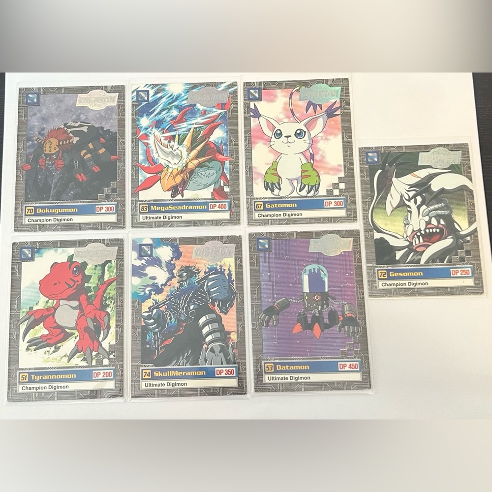 Vintage 2000 Digimon Digital Monsters Cards Lot Of 16 - 2 Holos Digimon CCG